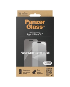 ฟิล์มกระจกใส Classic Fit สำหรับ iPhone 15 จากแบรนด์ PanzerGlass มอบความแข็งแรงที่เหนือกว่า ติดตั้งง่าย