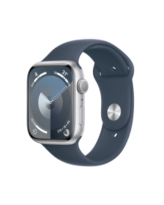 Watch Series 9 Silver Aluminium Case with Storm Blue Sport Band