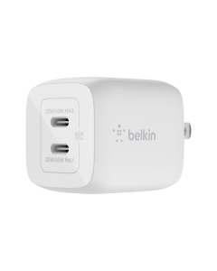 Belkin Dual GaN PD and PPS Wall Charger 2 Ports 45W - White