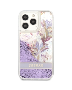 เคส Liquid Glitter สำหรับ iPhone 14 Pro Max ลาย Flower/Purple