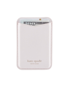 กระเป๋าสตางค์ใส่บัตรติดหลังเคสมือถือ Magnetic Card Holder works with MagSafe สี Pale Dogwood รองรับบัตร 3 ใบ และ เงินสด แม่เหล็กในตัว MagSafe มีความแข็งแรง จากแบรนด์ KATE SPADE
